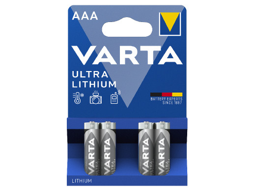 4x Bateria R-03 LR3 AAA 1,5V L92 Lithum Varta