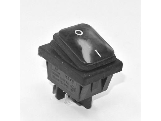 Przełącznik klawiszowy 2 pozycje 4 pin 220V ON-OFF szeroki IP65 czarny