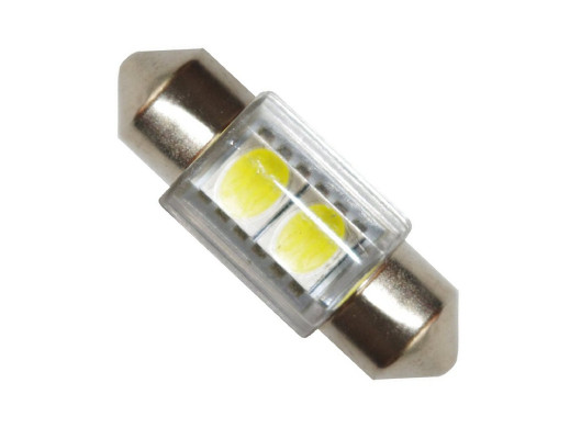 Żarówka LED walcowa C5W 31mm zimny biały 12V FT11x31 2smd5050