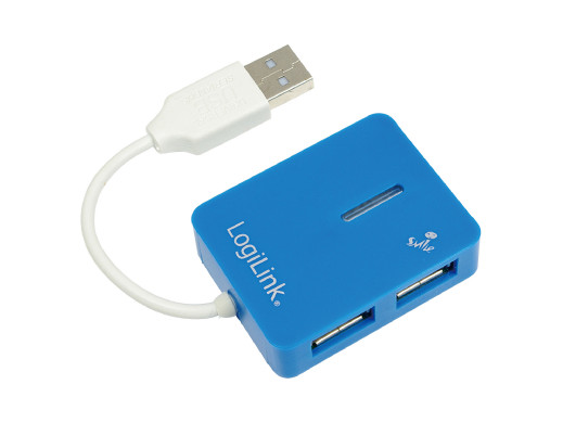 HUB USB 2.0 4-porty UA0136 Smile Logilink niebieski