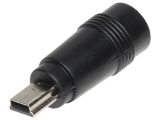 Adapter wtyk mini USB gniazdo 5,5/2,1mm