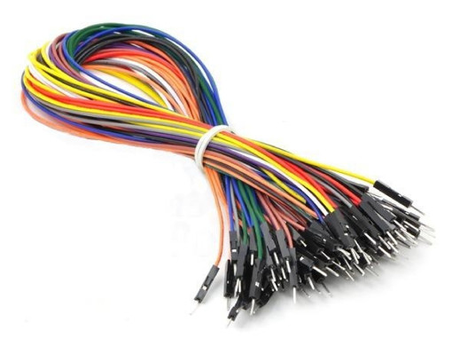 Zestaw 50szt kabli połączeniowych męsko-męski 30cm