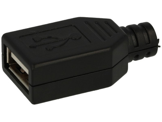 Gniazdo USB typ A na kabel w obudowie