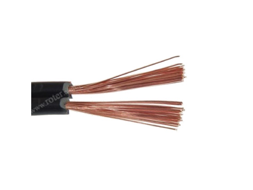 Kabel głośnikowy 2*1,5mm czarny z paskiem 1mb