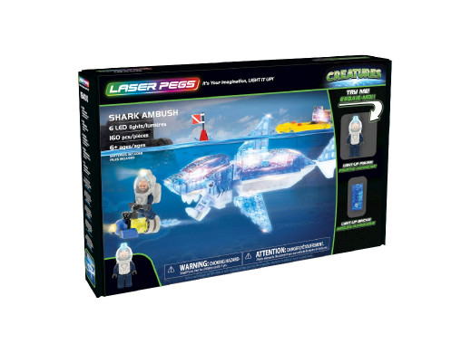 Klocki świecące LED Laser Pegs Shark Ambush