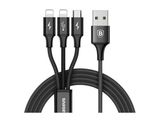Kabel USB na 2x lightning 1x micro-USB BASEUS 3w1 Rapid Series