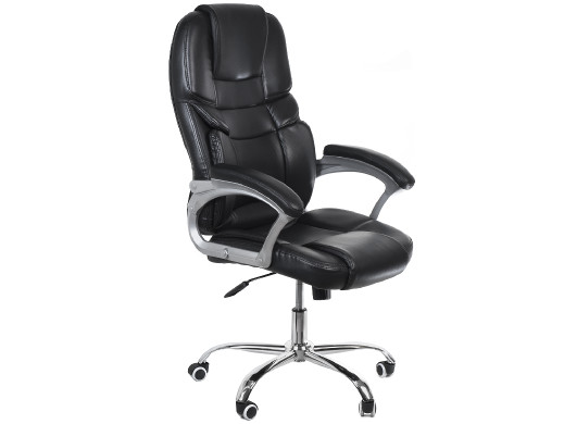 Fotel biurowy ergonomiczny Luxury Greenblue GB182 obicie ekoskóra, stopa chromowana, High Quality