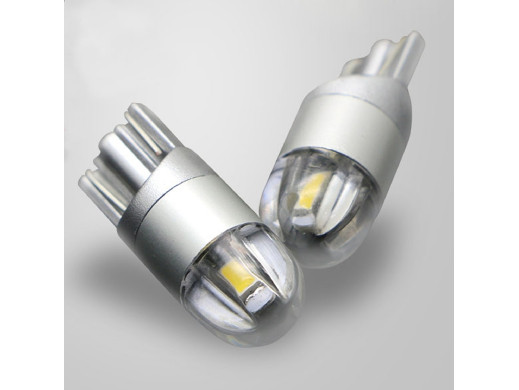 Żarówka LED W5W T10 10mm zimny biały 12V 2 led 0,8W