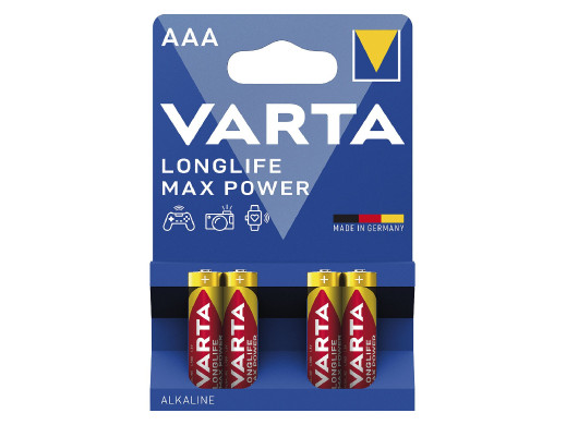 4x bateria R-03 R03 AAA 1,5V alkaliczne Varta Longlife Max Power
