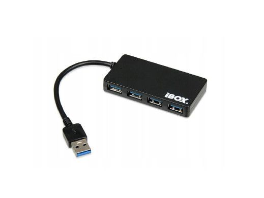 Hub USB IBOX USB 3.0 CZARNY 4-PORTY, SLIM IUH3F5