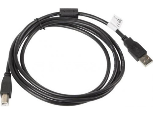 Przewód USB wtyk A wtyk B 3m czarny z filtrem Lanberg