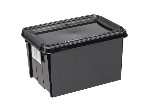 Pojemnik z pokrywą PlastTeam ProBox Recycle QR 14L czarny