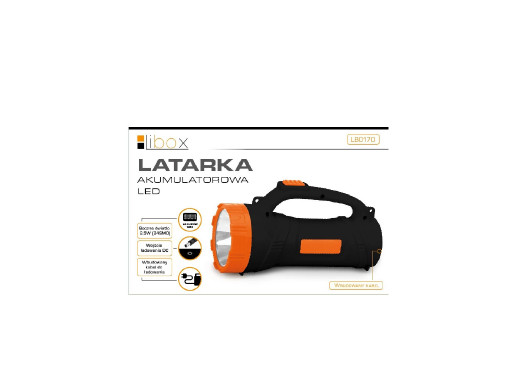 Latarka akumulatorowa LED 1.4W ze światłem bocznym 2.5W Libox LB0170