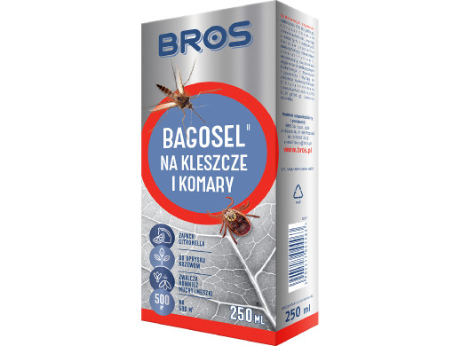 Preparat do oprysku ogrodu przeciw komarom i kleszczom Bros Bagosel 100EC 250ml