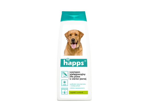 Szampon pielęgnacyjny dla psów o sierści jasnej Happs 200ml