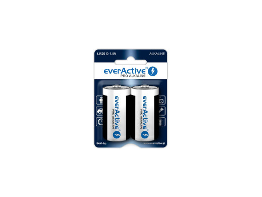 2x Bateria R-20 LR20 D 1,5V everActive Pro Alkaline