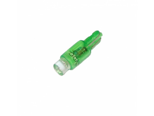 Żarówka LED T5W T5 R5 5mm zielona 12V