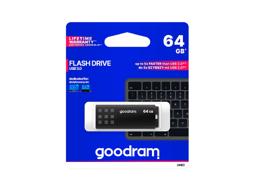 Pendrive 64GB USB 3.0 czarno UME3 Goodram 