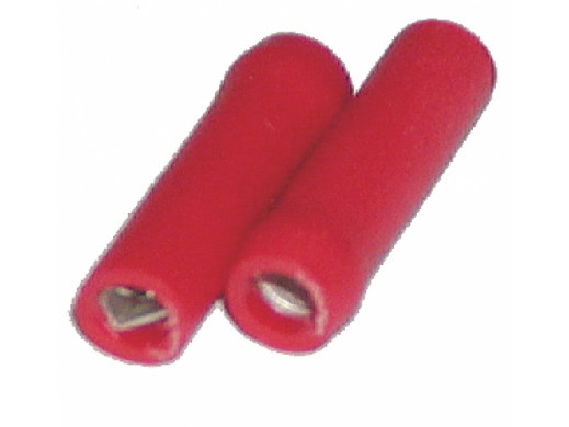 Konektor 2,8mm żeński czerwony izolowany