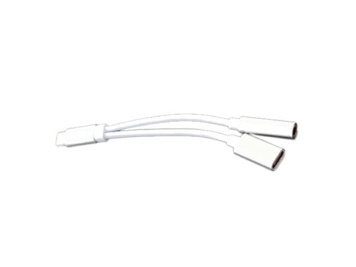 Adapter wtyk USB C- gniazdo jack 3,5mm+ gniazdo USB C na kablu