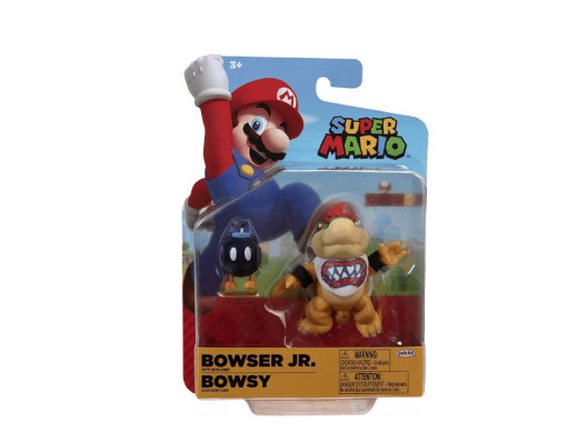 Figurka Super Mario 10cm Bowser Jr with Bob-Omb
