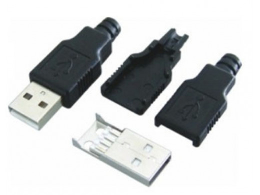 Wtyk USB typ A na kabel z osłonką 