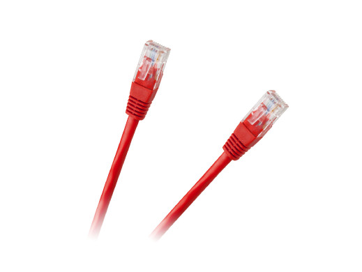 Przewód Patchcord UTP 8c wtyk-wtyk 1.5m CCA czerwony