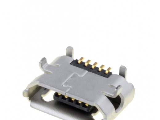 Gniazdo micro USB B 5 pin montażowe poziome Smd raster 0,65mm 