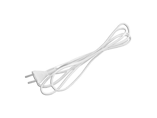 Przewód zasilający 2x 0.5mm 2m bez końcówki biały