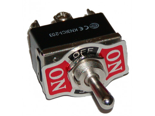 Przełącznik hebelkowy 3 pozycje 6 pin on-off-on 10A 125V KN3-203 2 tory mocowanie na śrubki