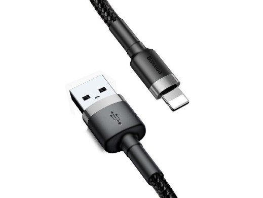 Przewód wtyk USB - wtyk  Lightning / iPhone 1m CALKLF-BG1 Cafule  z obsługą szybkiego ładowania 2.4A Baseus