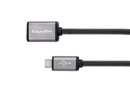 Przewód wtyk micro USB - gniazdo USB A 1.0m Kruger&Matz