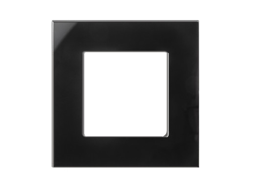 Szklana ramka Maclean, pojedyncza, czarna, 86x86mm, MCE730B