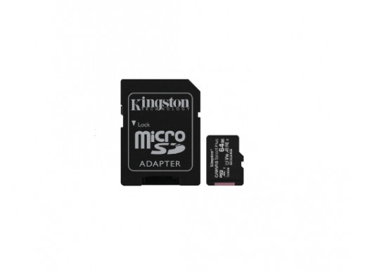 Karta pamięci 64gb micro SD + adapter Kingston Canvas class 10