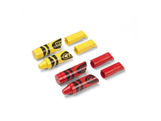 Zestaw 4 wieszaków ściennych Crayola (żółe, czerwone)