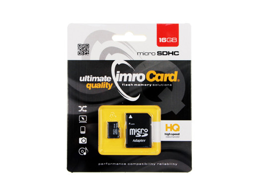 Karta pamięci 16Gb MicroSD C10 Imro +adapter class 10