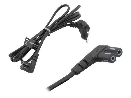 Przewód zasilający ósemka 1,5m wtyczki kątowe Samsung