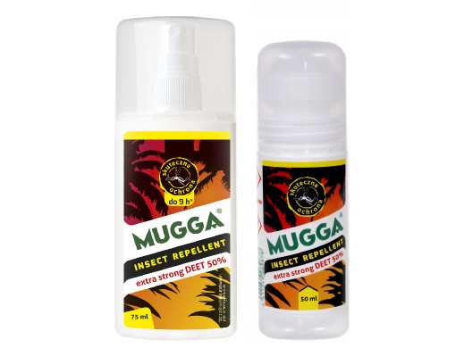 Zestaw Mugga Strong Spray + Roll On 50% Deet Mugga