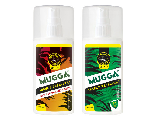Zestaw 2X MUGGA 50% + 9,5% DEET Rodzinny na komary