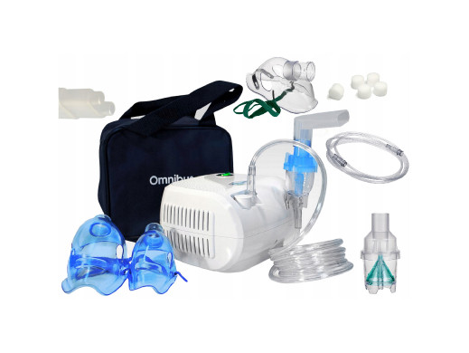 Inhalator kompresorowy Omnibus BR-CN116 biały + wężyk + torba