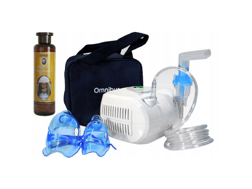 Inhalator kompresorowy Omnibus BR-CN116 biały + mgiełka solankowa
