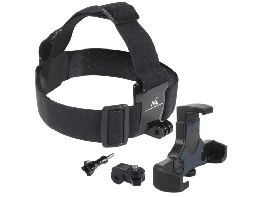Sportowa opaska na głowę Maclean, obrotowa, do telefonu, aparatu, kamer GoPro i innych, uniwersalna, MC-448