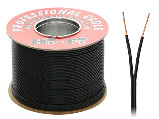 Kabel głośnikowy 2*0,35mm czarno-czerwony 1m