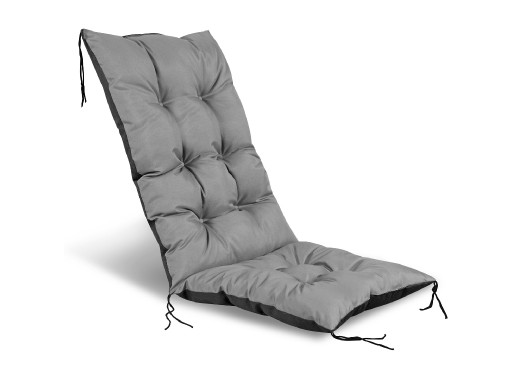 Poduszka ogrodowa na krzesło, szara 50x50x80 cm
