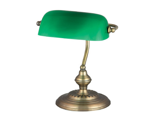 Lampa biurkowa, Bank table, E27 60W, bronz 4038