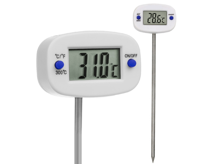 Termometr/sonda do żywności, GreenBlue, długość sondy 15cm, zakres temp. -50 st. C do +300 st. C., dokładność 0,1 st. C, GB382