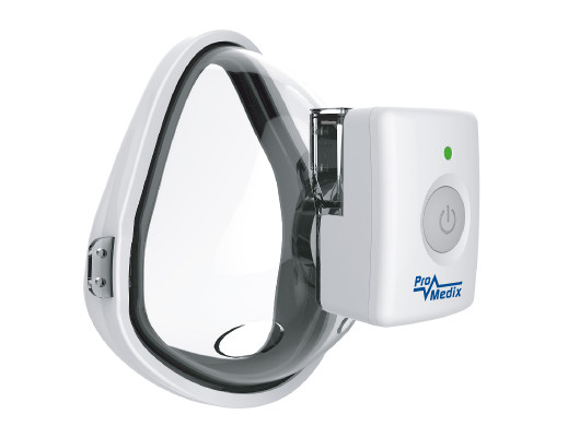 Przenośny / podręczny bezprzewodowy inhalator nebulizator Promedix, zestaw, maski, PR-840
