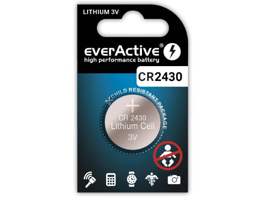 1x Bateria CR-2430 CR2430 3V Everactive