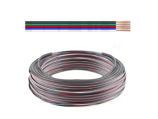 Kabel taśmowy kolor 5x0,5mm AWG20 1m 