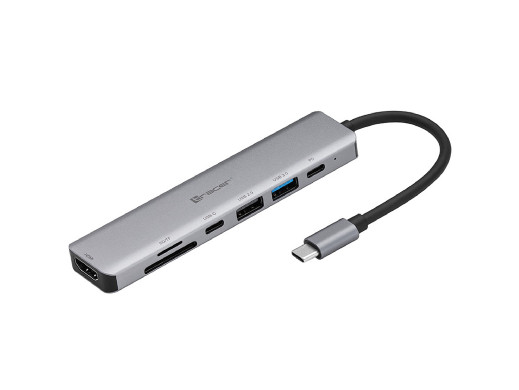 ADAPTER TRACER A-2, USB Type-C z czytnikiem kart, HDMI 4K, USB 3.0, PDW 60W
